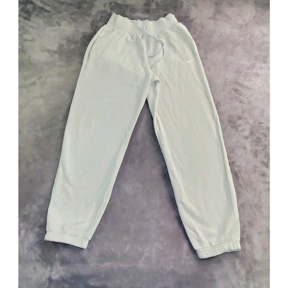 Nike Sportswear Phoenix Sz S Fleece Sweatpants Womens Light Green Cotton C24-42